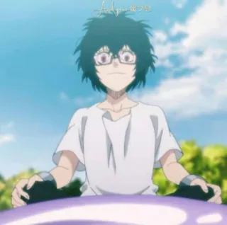 🧪 116c39df And you 使うな Anime, Personnage, Lunettes, Assis, Extérieur telegram sticker