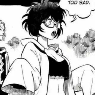 🧪 8f1e9e77 TOO BAD. animé, manga, dessin animé, femme, expression telegram sticker