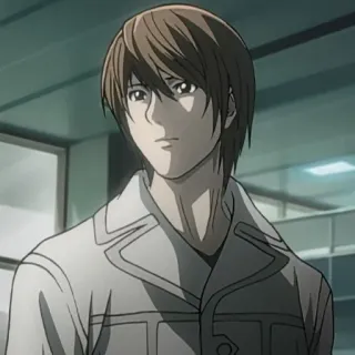 🍎 2aa598da Light Yagami Death Note Anime, Manga, Death Note, Light Yagami, Postać telegram sticker