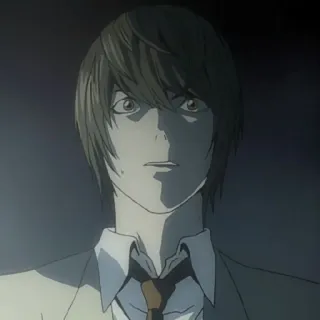 🍎 343424fb Light Yagami Death Note anime, postać, death note, light yagami telegram sticker