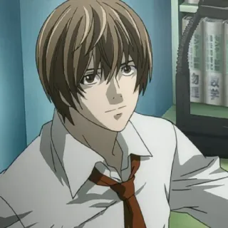 🍎 414359c4 Light Yagami Death Note anime, death note, light yagami, postać, portret telegram sticker