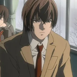 🍎 701f92bd Light Yagami Death Note Anime, Manga, Student, Poważny, Inteligentny telegram sticker