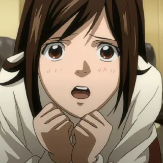 🍎 897342b6 anime, dziewczyna, przestraszona, bojaźliwy, postać telegram sticker