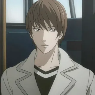 🍎 b2a442ed Light Yagami Death Note Anime, Postać, Portret, Light Yagami, Death Note telegram sticker