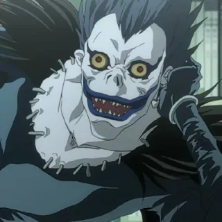 🍎 b60e43ba Ryuk Death Note Ryuk, Death Note, Anime, Manga, Postać, Shinigami telegram sticker