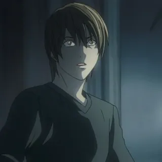 🍎 ba7a1dd0 Light Yagami Death Note Anime, Manga, Death Note, Light Yagami telegram sticker