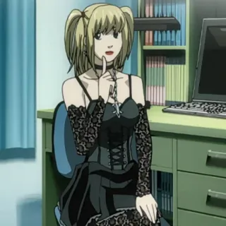 🍎 becf1cdf Misa Amane Death Note misa amane, anime, death note, postać, gotyk, dziewczyna telegram sticker