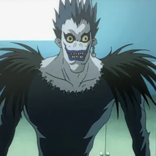 🍎 f9f07eb6 Ryuk Death Note Anime, Death Note, Ryuk, Shinigami, Gotyk, Horror telegram sticker