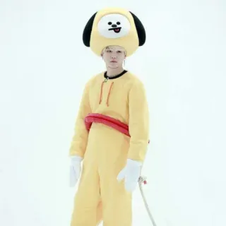 🍪 08bc835f Chimmy Chimmy, BT21, kartun, karakter, kuning, K-pop whatsapp sticker