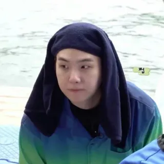 🍪 ea881eb3 쩝 orang, pria, korea, cemberut, penutup kepala whatsapp sticker