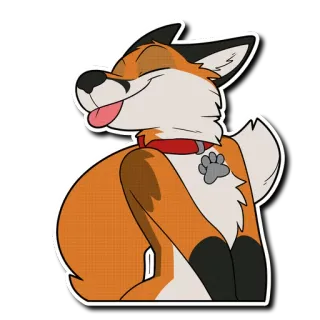 😝 2173b531 สุนัขจิ้งจอก, สัตว์, มีขน, การ์ตูน, สติกเกอร์ telegram sticker