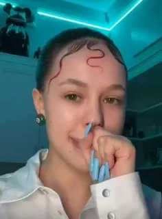 😢 933a3297 女性, 美しさ, ポートレート, ネイル, 若い, 人, イヤリング whatsapp sticker