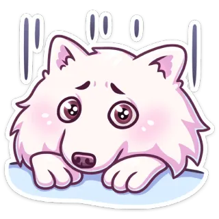 😫 480c7aab POO Welpe, traurig, süß, Tier, Hund, Cartoon whatsapp sticker