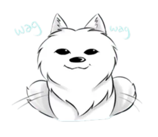😺 0c00ea36 wag wag หมา, น่ารัก, ส่ายหาง, สัตว์, ลูกหมา telegram sticker
