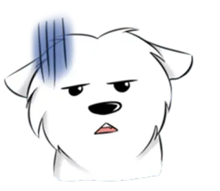 😐 21ccdfbf หมา, สับสน, อารมณ์เสีย, การ์ตูน, สัตว์, มีขน telegram sticker