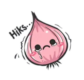 😭 8f76841a Hiks... หัวหอม, ร้องไห้, น่ารัก, อิโมจิ, เศร้า telegram sticker
