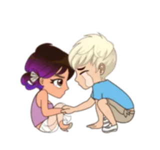 😭 a911dce9 卡通, 伤心, 哭泣, 安慰 telegram sticker