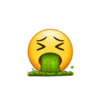 🤮 152a089e Emoji, Malato, Vomito, Vomito, Verde telegram sticker
