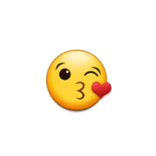 😘 336fa809 Emoji, Bacio, Amore, Cuore, Occhiolino telegram sticker