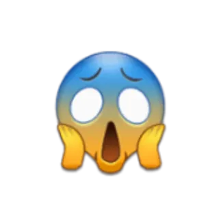 😱 5e366007 Emoji, Spaventato, Scioccato, Sorpreso, Impaurito telegram sticker