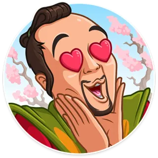 😍 fec9b9c2 อิโมจิ, หัวใจ, ความรัก, ผู้ชาย, การ์ตูน telegram sticker
