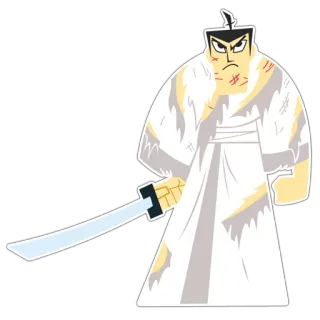 😡 08349e3d Samurai Jack Samurai, Pedang, Kartun, Berkelahi telegram sticker