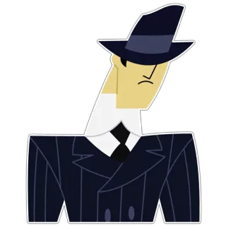 🕵 4c99b299 kartun, pria, topi, jas, mafia, gangster telegram sticker