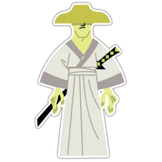 😐 7d1ba4ea Samurai Jack Samurai, Kartun, Pedang, Karakter, Animasi telegram sticker