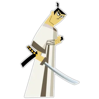 😐 a964374e Samurai Jack Samurai, Pedang, Kartun, Pejuang, Bertarung, Katana telegram sticker