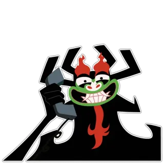 😁 e45ade9f Aku Samurai Jack Kartun, Penjahat, Aku, Samurai Jack, Penguasa Kegelapan yang Berubah Bentuk telegram sticker