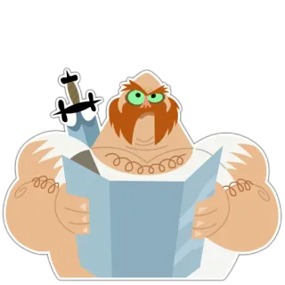 😏 fd11eb6e kartun, Samurai Jack, pejuang, pedang, peta, karakter telegram sticker