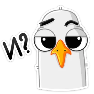 🙄 388fca50 W? 鳥, 質問, 困惑, ステッカー telegram sticker