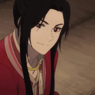 🍁 4ab8d4b7 anime, personagem, homem, sorriso, vermelho whatsapp sticker