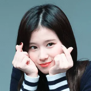 ❤ ff1b6c6f kpop, coreano, idol, mulher, fofo, amor, coração, gesto telegram sticker