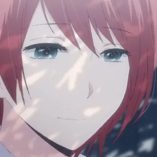 🍁 1fc31941 аниме, девушка, портрет, рыжие волосы, анимация, мультфильм whatsapp sticker