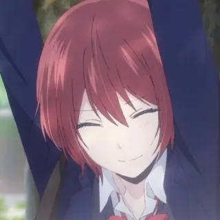 📍 4b1f5183 Аниме, Девушка, Милая, Улыбается, Счастливая, Портрет whatsapp sticker