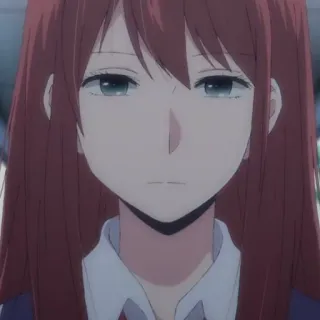 📍 58691603 Аниме, Рыжая, Девушка, Портрет, Милая, Бесстрастная, Серьезная, Спокойная whatsapp sticker