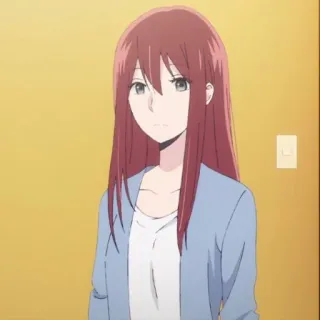 🍁 9ca33e9b Аниме, Девушка, Женщина, Рыжие волосы, Мультфильм, Персонаж whatsapp sticker