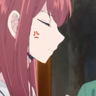 📍 c616cbdf Аниме, Злой, Девушка, Раздраженный, Выражение лица whatsapp sticker