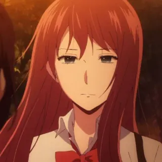 📍 cc4d78be аниме, девушка, длинные волосы, рыжие волосы, форма whatsapp sticker