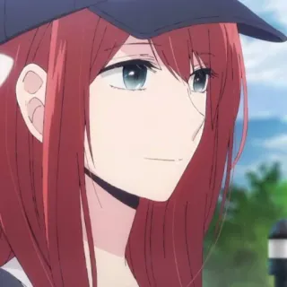 📍 d0d91d2c аниме, девушка, рыжие волосы, мультфильм, милый, портрет whatsapp sticker