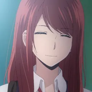 🍁 da08ef00 Аниме, Девушка, Счастливая, Женщина, Портрет whatsapp sticker