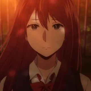 📍 ffd24747 Аниме, Женщина, Школьная форма, Рыжие волосы whatsapp sticker