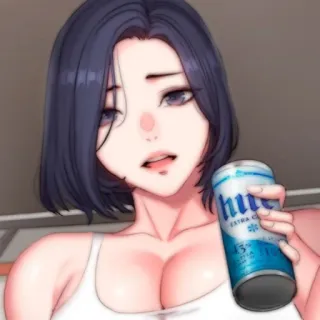 💭 558c2cef hite woman, alcohol, beer, drink, hite whatsapp sticker