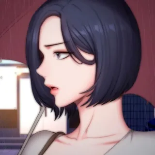 💭 64f633f5 woman, cartoon, anime, girl, rain, umbrella whatsapp sticker