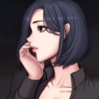 💭 667e41a4 woman, character, anime, illustration whatsapp sticker