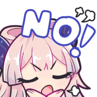 🙅‍♀️ 2865ca6f NO! 动漫, 女孩, 不, 可爱, 贴纸 telegram sticker