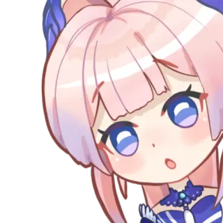 👀 ed3b9aab Sangonomiya Kokomi Genshin Impact 动漫, 游戏, 原神, 珊瑚宫心海, 角色 telegram sticker