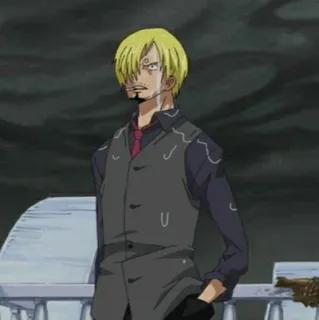 🎷 06b1abaa Sanji One Piece anime, One Piece, gotowanie, palenie, pirat whatsapp sticker