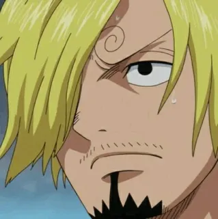 🎷 0fcd9c73 Sanji One Piece Anime, Gotowanie, Pirat, Blond, Poważny whatsapp sticker
